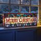 Stained Glass Lit Oranament - Merry Christmas 40x15cm - Battery Operated