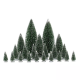 Lemax Assorted Pine Trees - Set of 21