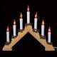 39cm Flickering Pine Candle Bridge with Floristry with 7 Bulbs