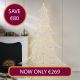 210cm Lit Iridescent Shiny Tree on Stand with 2400 Warm White Micro LED Lights