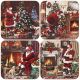 Macneil Santa Coasters Set of 4