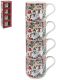Macneil Snowmen Stacking Mugs Set of 4