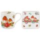 Jennifer Rose Winter Robin Mug & Coaster Set
