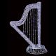 Soft Acrylic Harp with 130 White LED Lights - 1.14m
