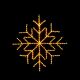 76 x 76cm Twinkling FlexiBrights Snowflake with 250 Warm White LED Lights