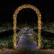 2.4 x 1.2m Black StarBurst Arch with 896 Warm White LED Lights