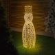 1.0m White Metal FlexiBrights Snowman with 1780 White & Warm White Mix LED Lights