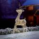 1.1m Twinkling FlexiBrights White Metal Reindeer with 1200 White & Warm White LED Lights