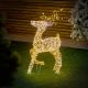 80cm White Metal FlexiBrights Reindeer with 950 White & Warm White Mix LED Lights