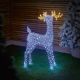 1.18m Aluminium Reindeer with 280 White & Warm White Mix LED Lights