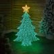 1.25m Aluminium Christmas Tree with 400 Green & Warm White LED Lights