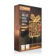 45cm Twinkling Gold Table Top Parcel with 500 Red & Warm White LED Lights