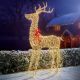 2.0m Golden Elegance Twist Tall Standing Stag with 1000 Warm White LED Lights