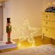 70cm Golden Elegance Twist Star with 300 White Warm LED Lights