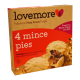Lovemore Gluten Free Mince Pies (Pack of 4)