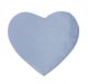 Faux Fur Heart Rug Blue Breeze 80x100cm