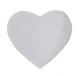 Faux Fur Heart Rug Silver 80x100cm