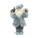45cm Standing Blue & Grey Santa Holding Snow Boots