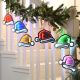 175cm Infinity Garland with 6 Christmas Hats & 300 LED Lights