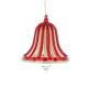 11cm Hanging Red/Gold Glitter Acrylic Bell