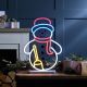 45cm Neon Flex Snowman with Broom Light with 273 LED Lights
