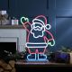 42cm Neon Flex Waving Santa Light with 370 LED Lights