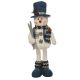 63cm Standing Plush Snowman Carrying Skis
