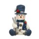 25cm Sitting Plush Snowman Carrying Skis