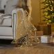 60cm Lit Gold Shimmer Tree with 50 Warm White Micro LED Lights - Battery Operated