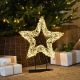 45cm Lit Gold Shimmer Star on Stand with 600 Warm White LED Lights