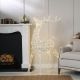 120cm Lit Iridescent Shiny Reindeer with 960 Warm White Micro LED Lights
