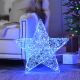 60cm Silver Shimmer Star with 720 Blue Twinkling Micro LED Lights