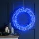 58cm Silver Shimmer Wreath with 720 Blue Twinkling Micro LED Lights