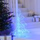 80cm Silver Shimmer Tree with 720 Blue Twinkling Micro LED Lights