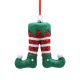 11cm Hanging Red/Green Glitter Elf Legs/Shoes