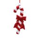 17cm Hanging Red & White Candy Cane with Red Bow Decoration