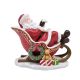 25cm Polyresin Traditional Santa Sitting in Sleigh