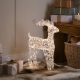 60cm Lit Clear Bead Reindeer with 500 Warm White Micro LED Lights