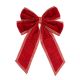 32cm Red Velvet Bow - Jewel Edging