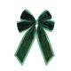 32cm Green Velvet Bow - Jewel Edging