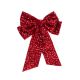 32cm Burgundy Fabric Bow with Sequins