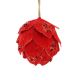 13cm Hanging Red Velvet / Glitter Artichoke