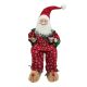 45cm Sitting Santa in Red Pyjamas