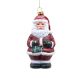 12cm Hanging Red/White Santa with Parcel