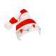 44cm Santa Hat with Red & White Lights