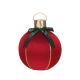 35cm Red Velvet Ball with Green Bow