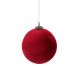 10cm Hanging Red Velvet Ball