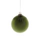 10cm Hanging Olive Green Velvet Ball