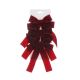 24cm Burgundy Velvet Bow - Set of 3