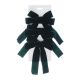 24cm Dark Green Velvet Bow - Set of 3